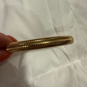 Gold Tubogas-Style Bangle Bracelet - 8mm only